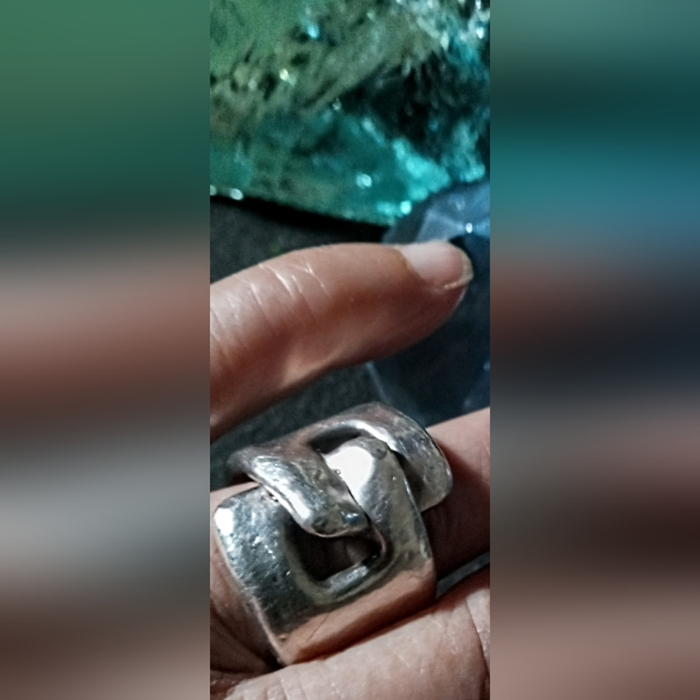 STERLING SILVER ART DECO RING